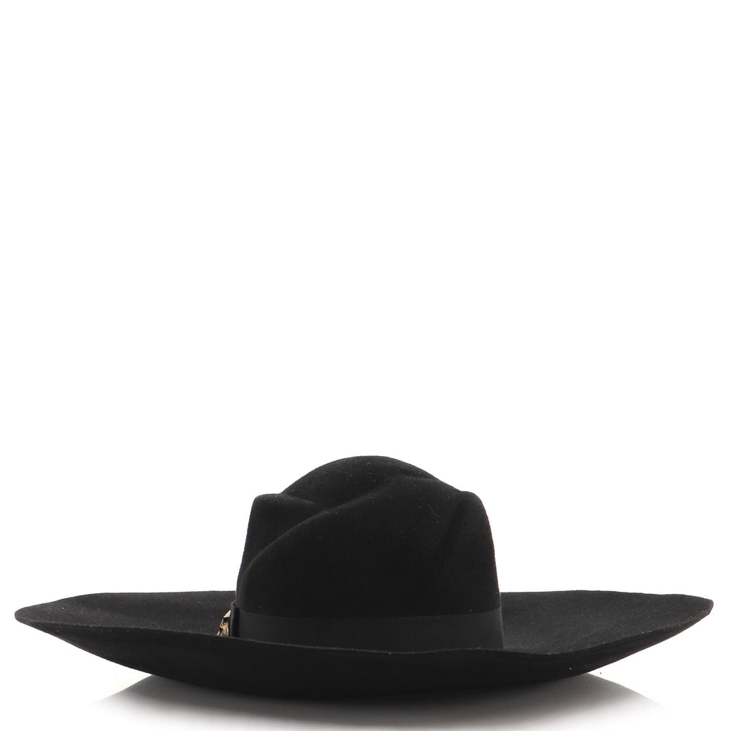 Animalier Bow Wide Brim Hat Felt XXL