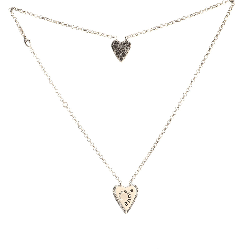 Orgasmique Heart Pendant Necklace Sterling Silver