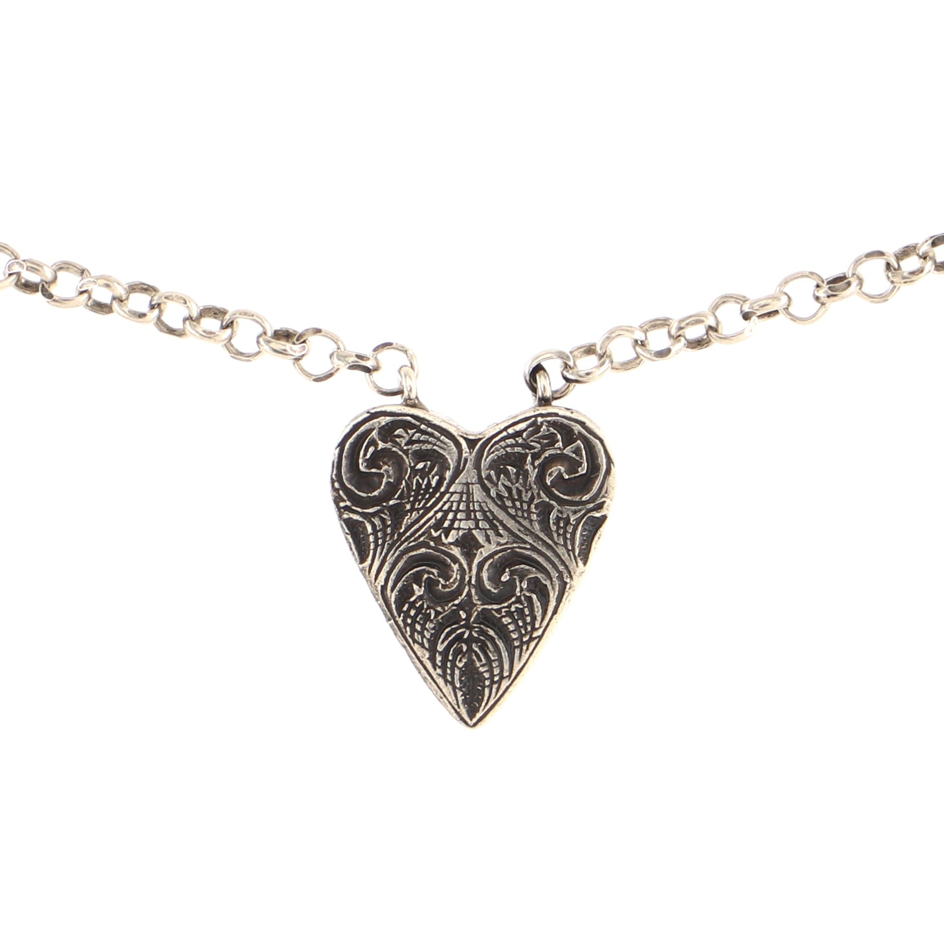 Orgasmique Heart Pendant Necklace Sterling Silver