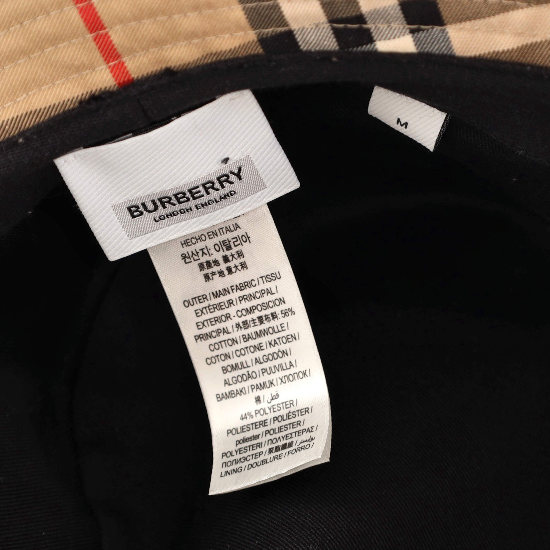Bucket Hat Vintage Check Canvas XXL
