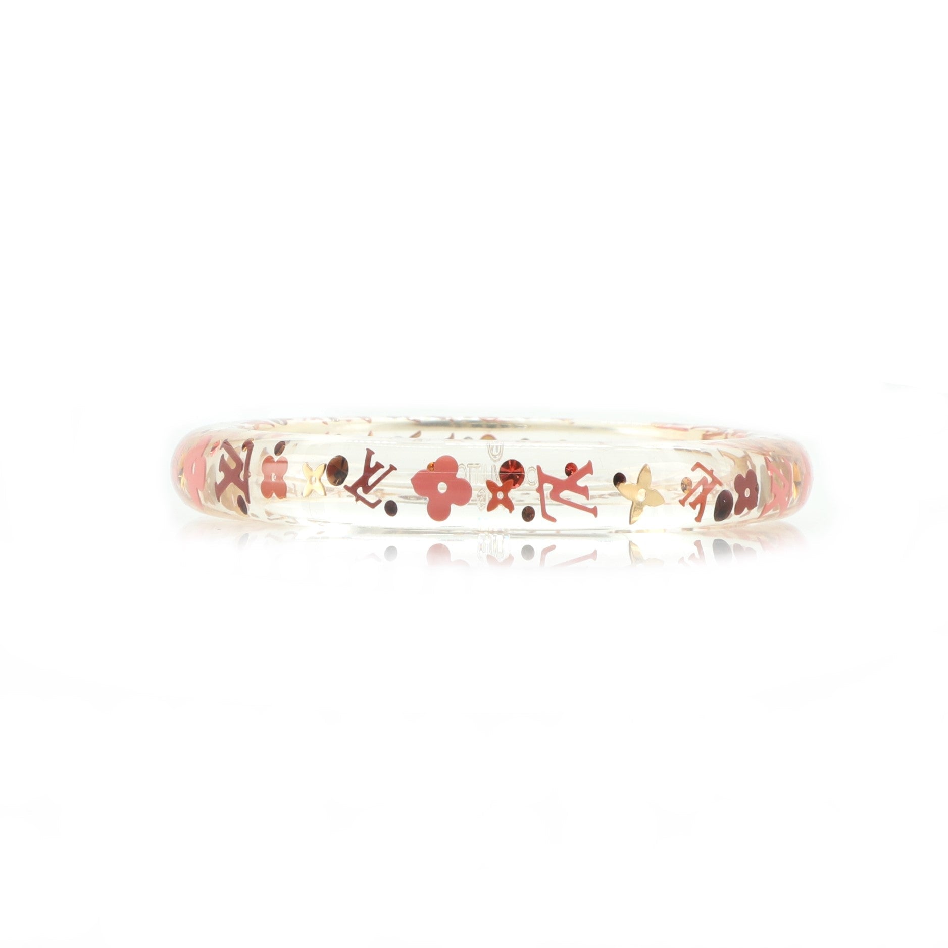 Inclusion Bangle Bracelet Resin with Crystals PM