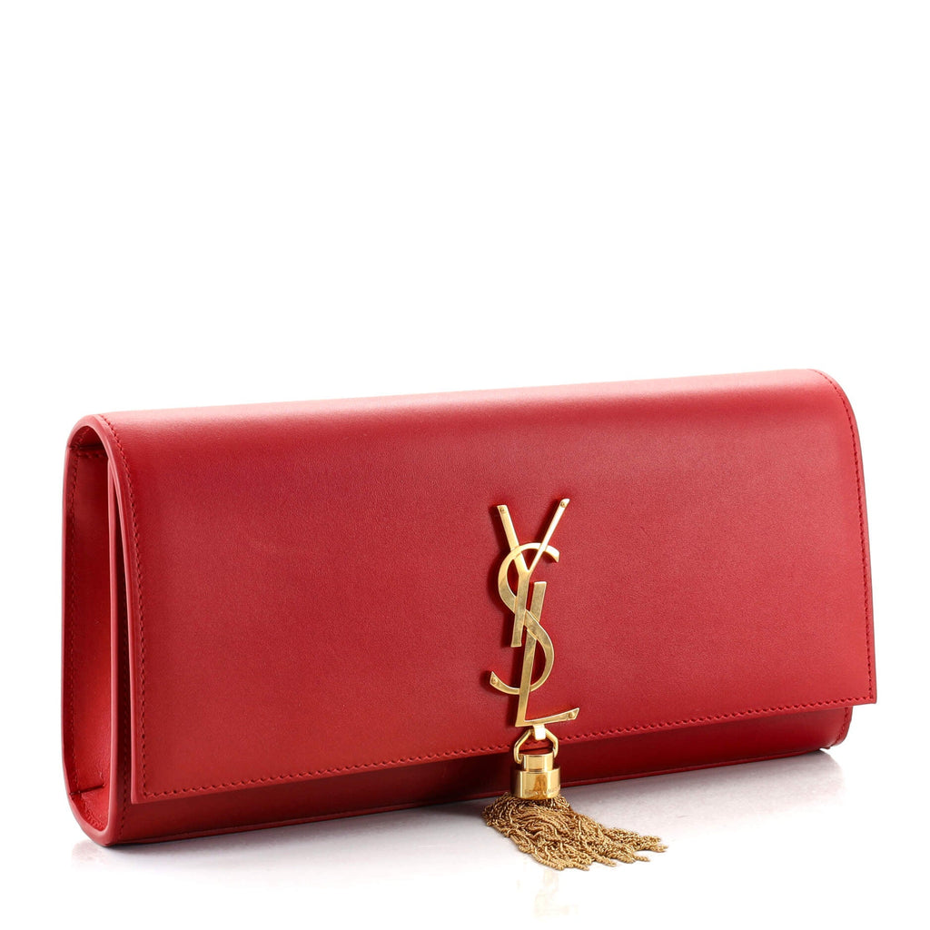 Classic Monogram Tassel Clutch Leather Long
