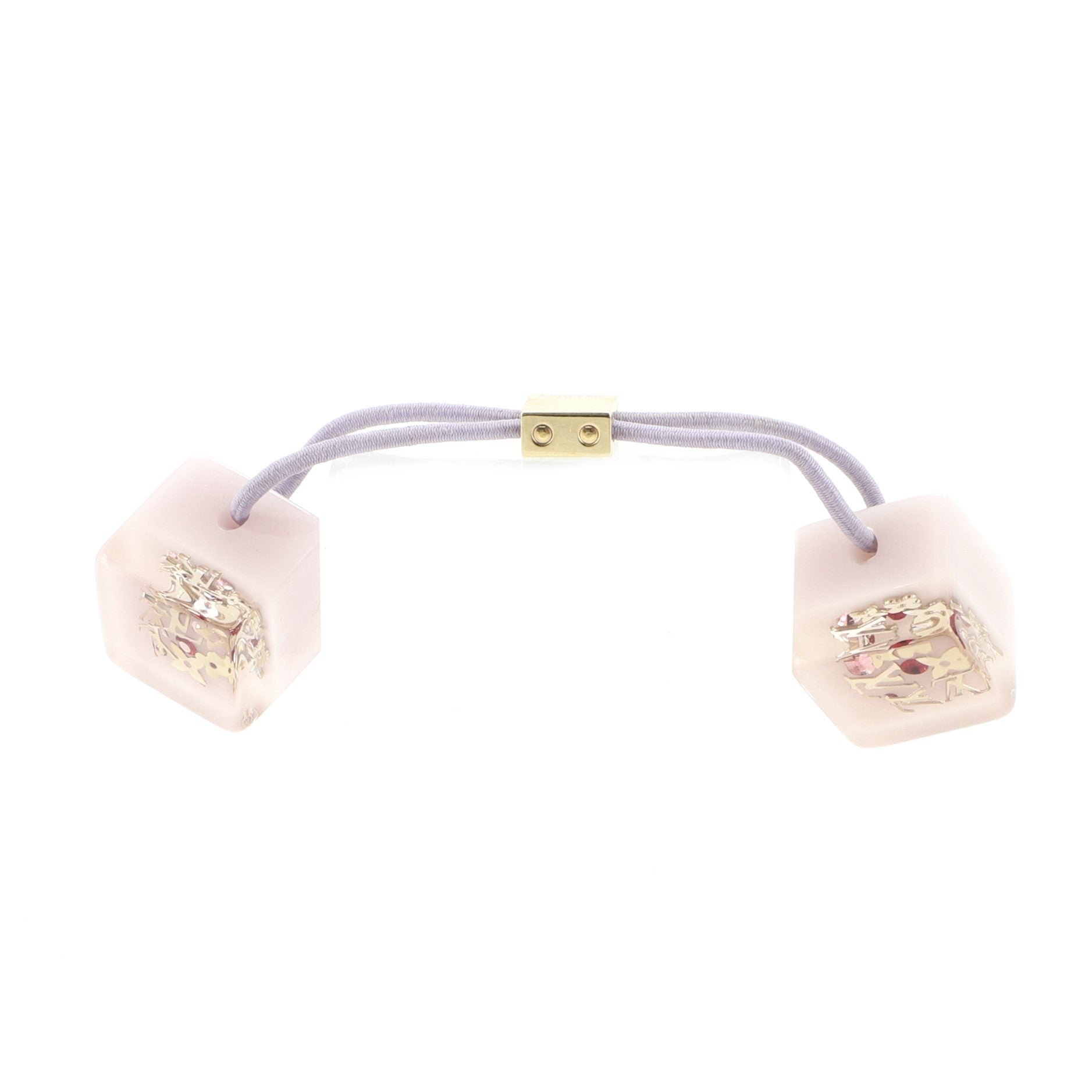 Inclusion Cube Hair Ties Set Resin with Crystals XS