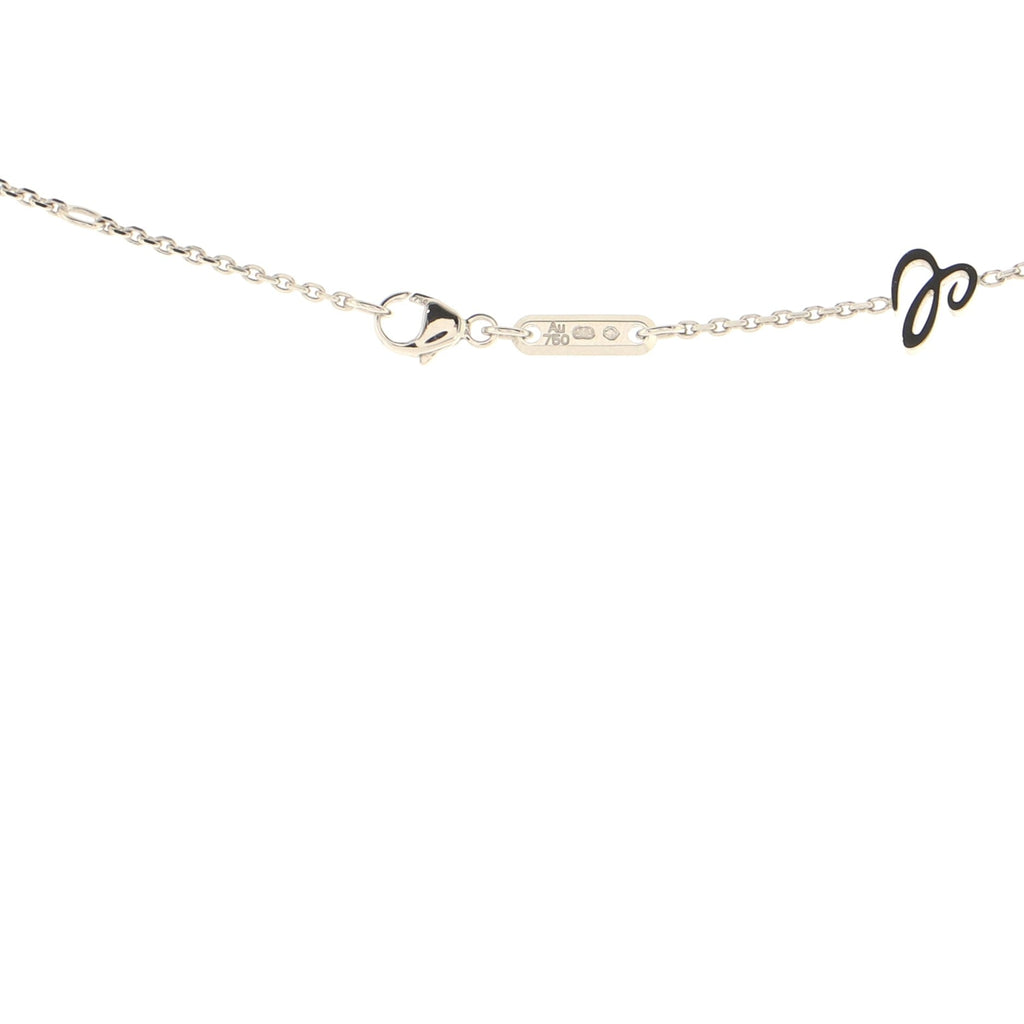 Happy Diamonds Good Luck Charms Eye Pendant Necklace 18K White Gold with Diamond
