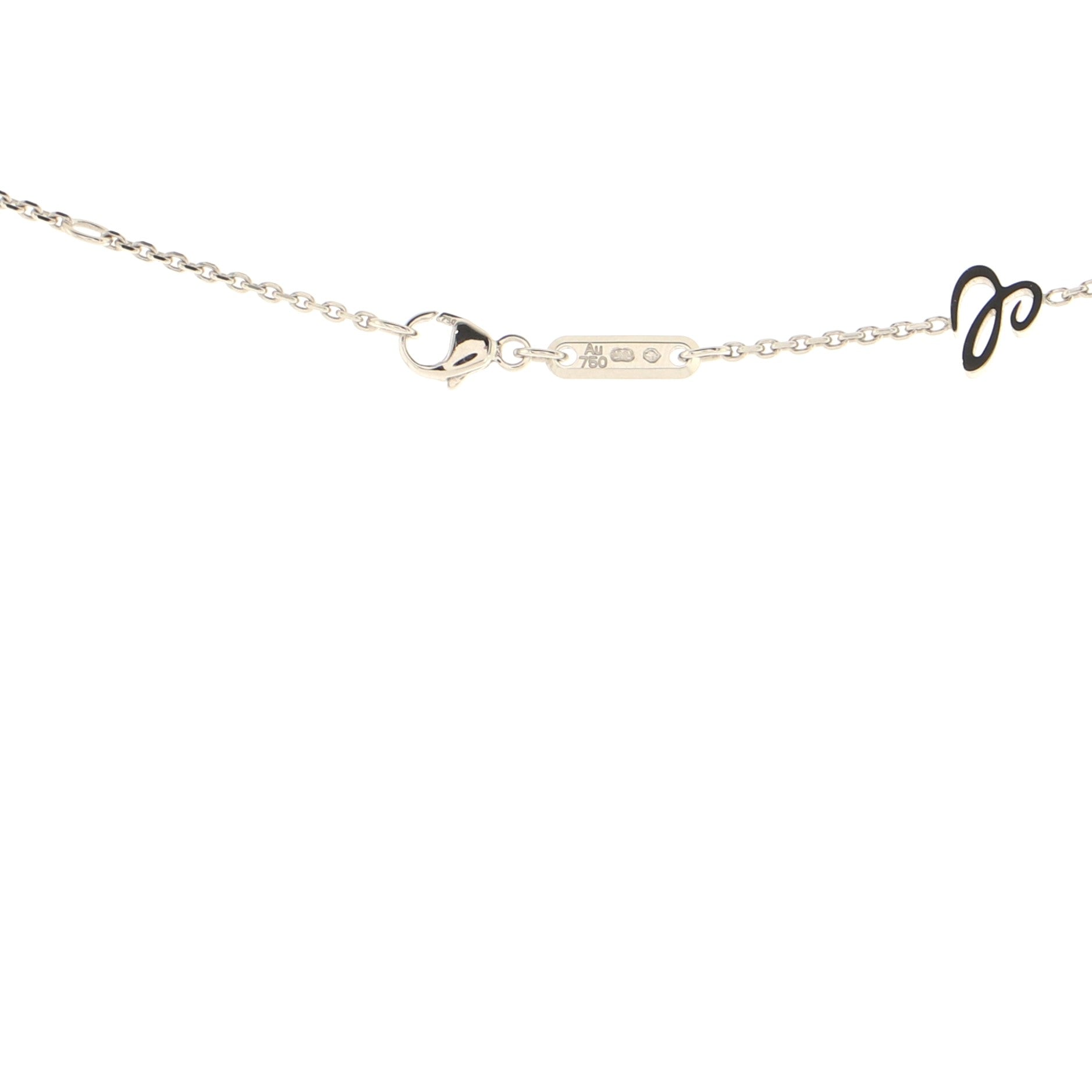 Happy Diamonds Good Luck Charms Eye Pendant Necklace 18K White Gold with Diamond