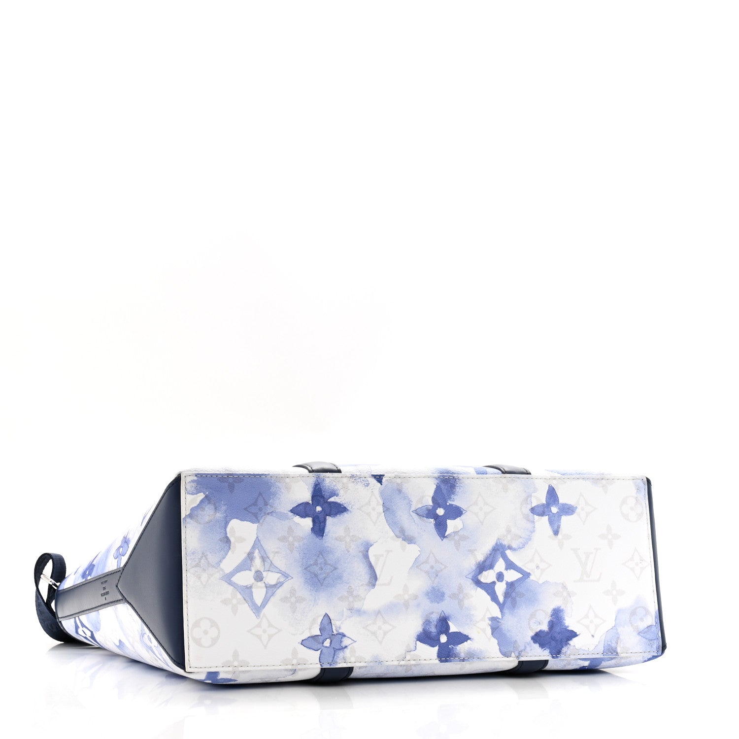 Monogram Watercolor Weekend Tote PM Blue