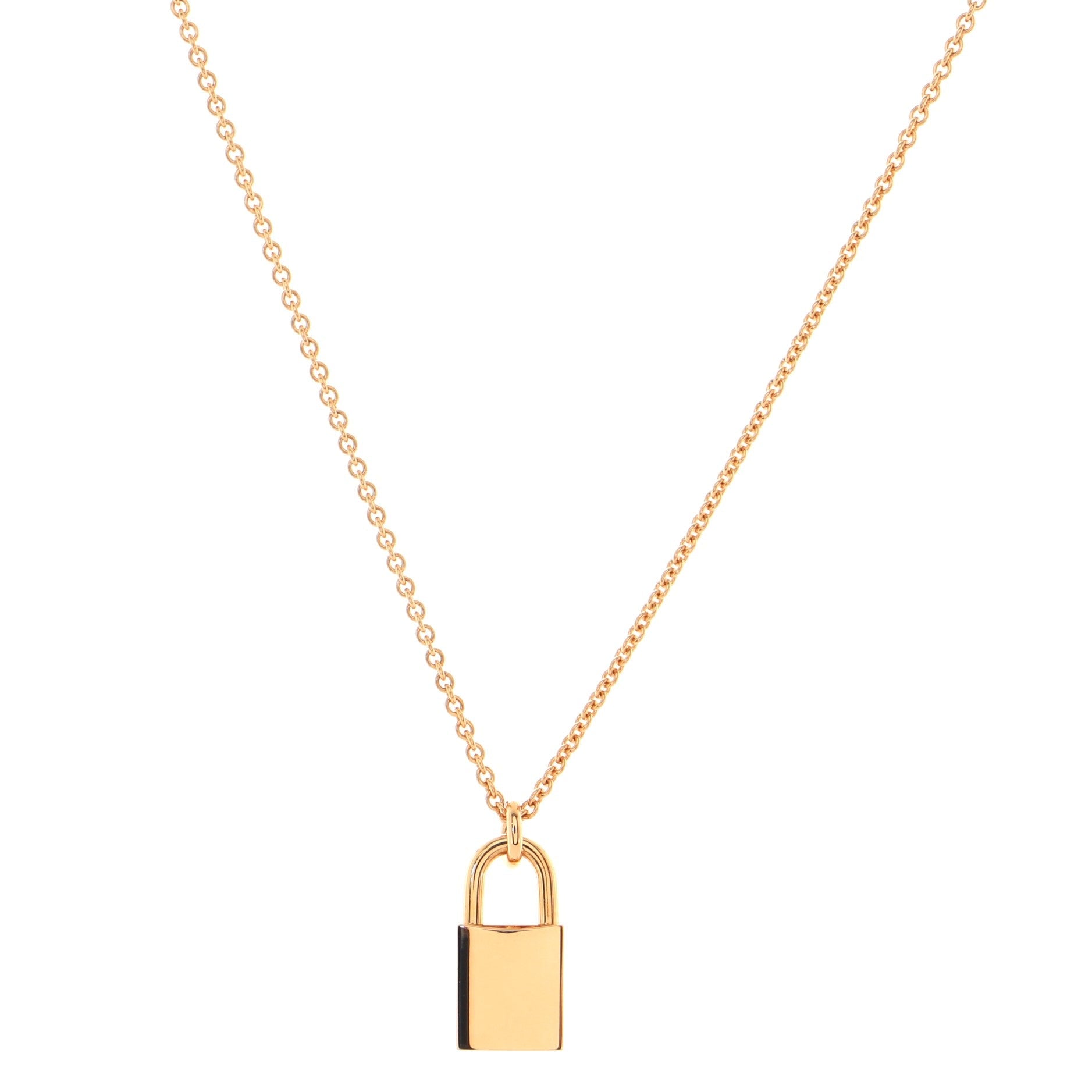 Amulettes Cadenas Pendant Necklace 18K Rose Gold with Diamonds
