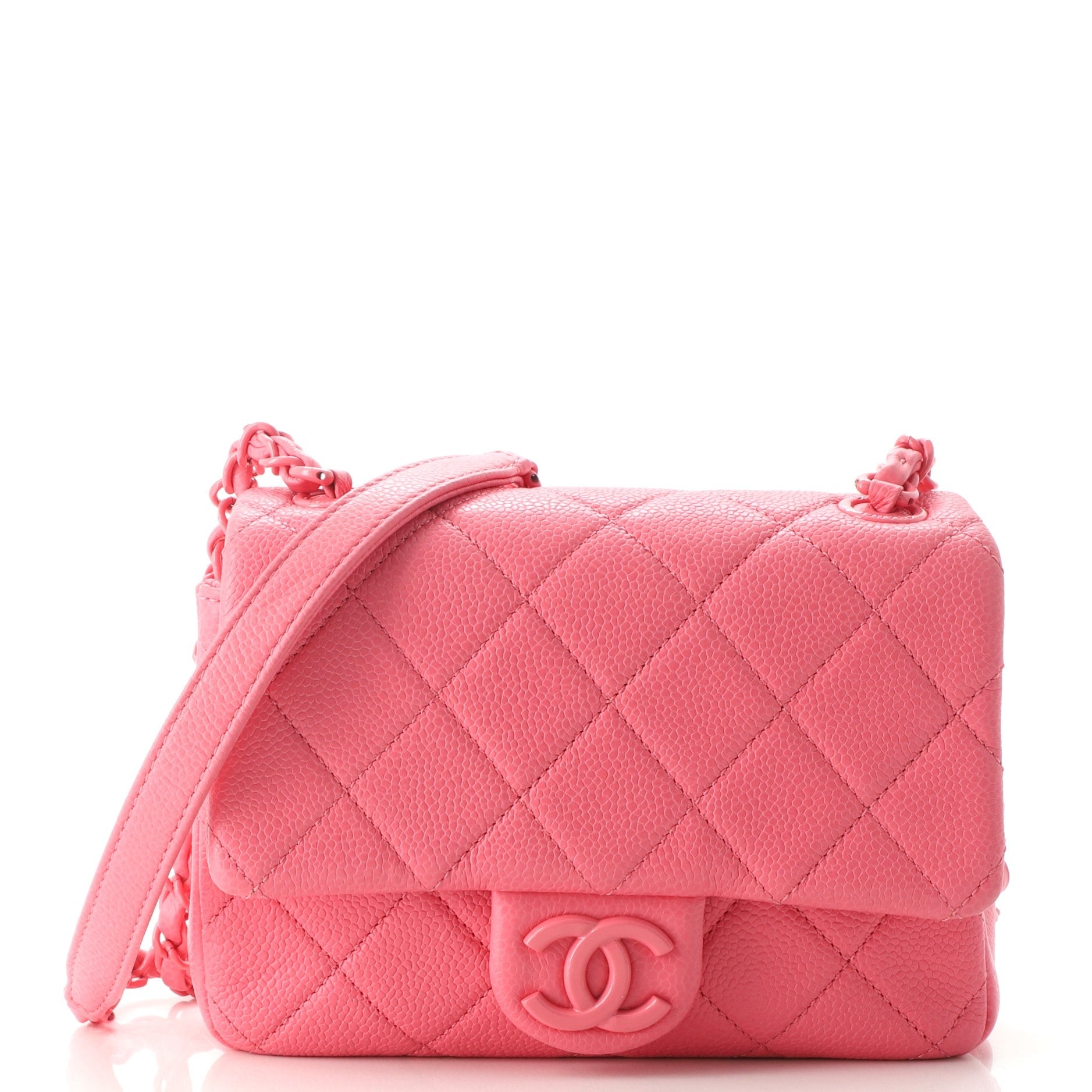 Incognito Square Flap Bag Quilted Caviar Mini