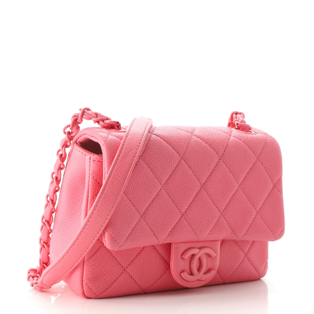 Incognito Square Flap Bag Quilted Caviar Mini