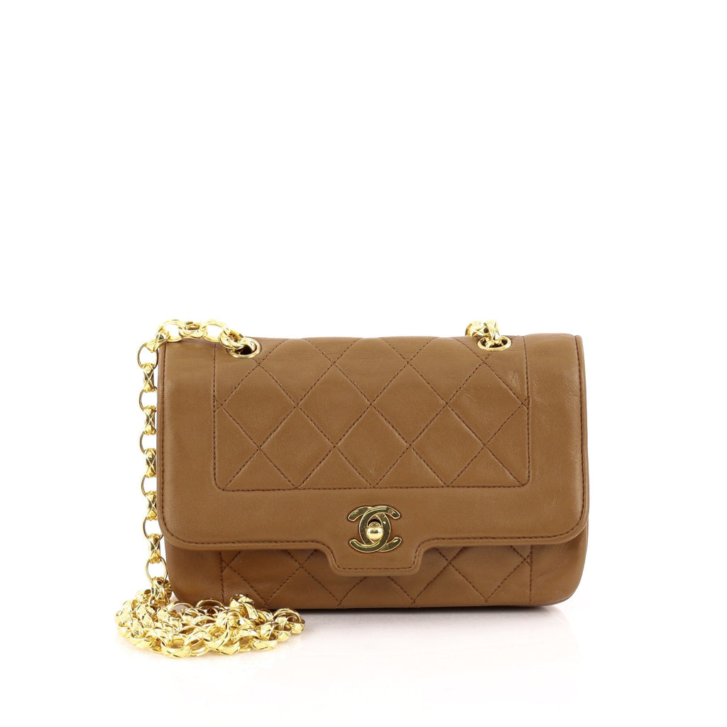 Vintage CC Chain Flap Bag Quilted Leather Mini
