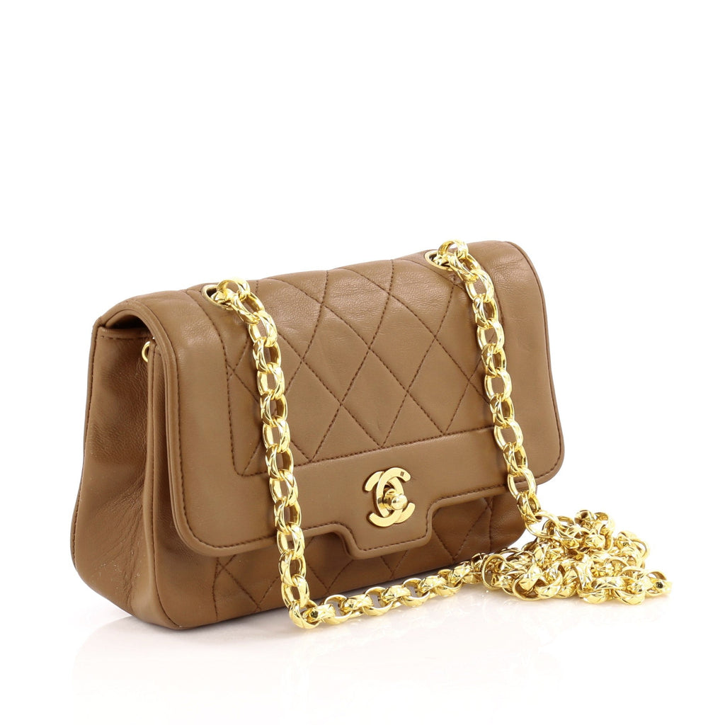 Vintage CC Chain Flap Bag Quilted Leather Mini