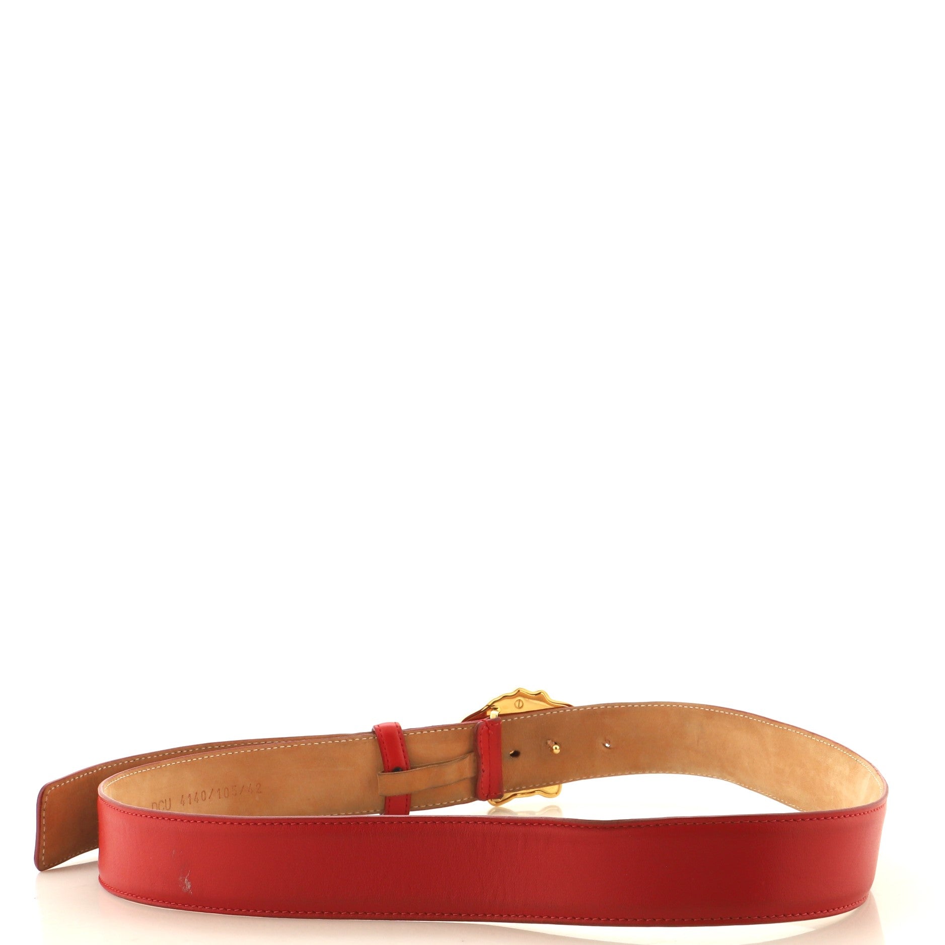 Medusa Buckle Belt Leather Wide 105