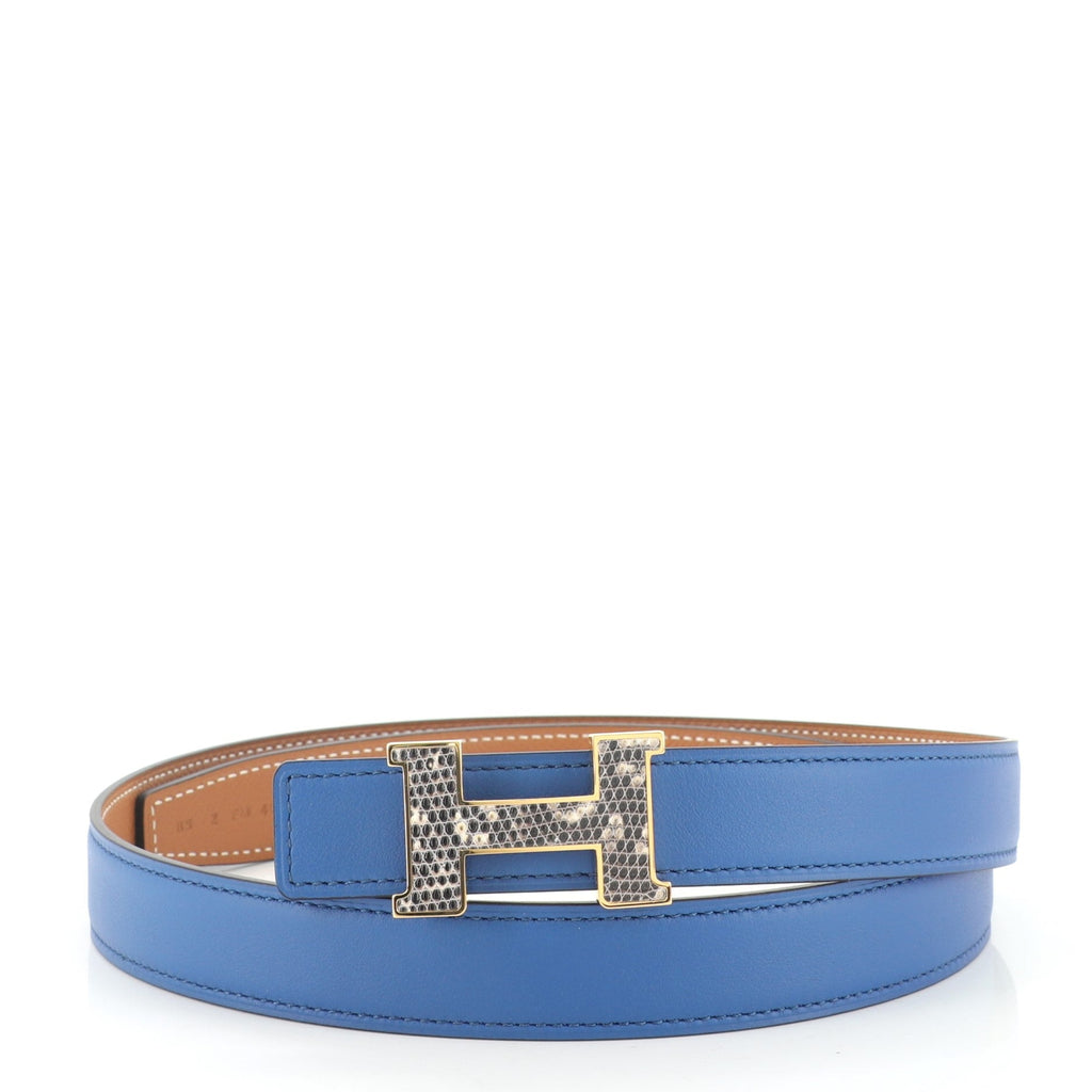 Constance Reversible Belt Leather with Lizard Thin 85