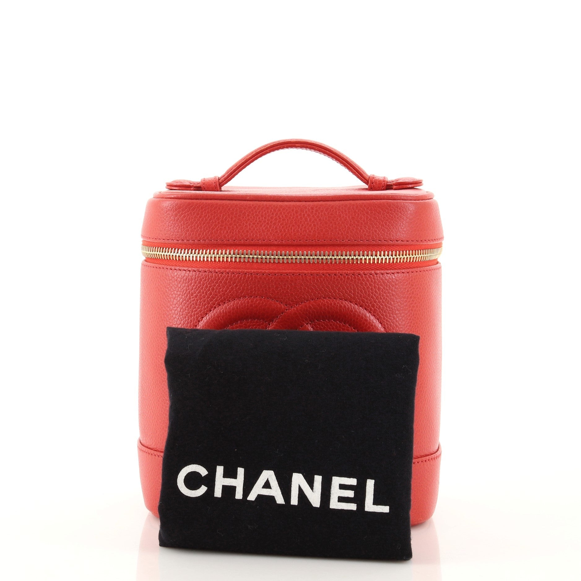 Vintage Timeless Cosmetic Case Caviar Tall