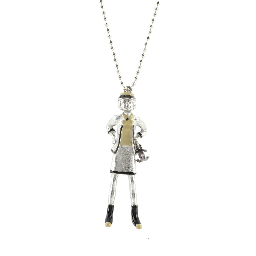 Coco Mademoiselle Figurine Pendant Necklace Metal
