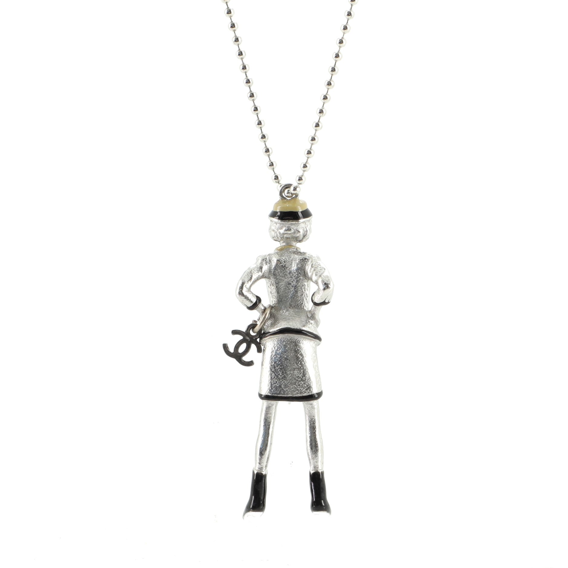 Coco Mademoiselle Figurine Pendant Necklace Metal