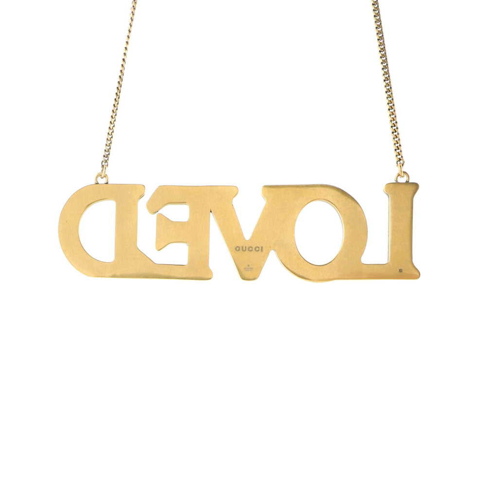 Loved Collar Necklace Crystal Embellished Metal