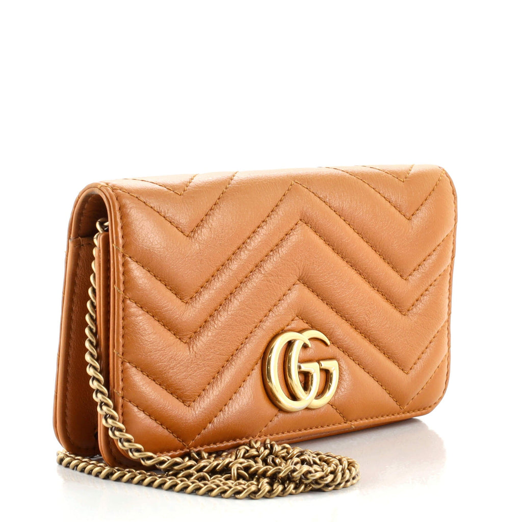 GG Marmont Chain Flap Bag Matelasse Leather Mini