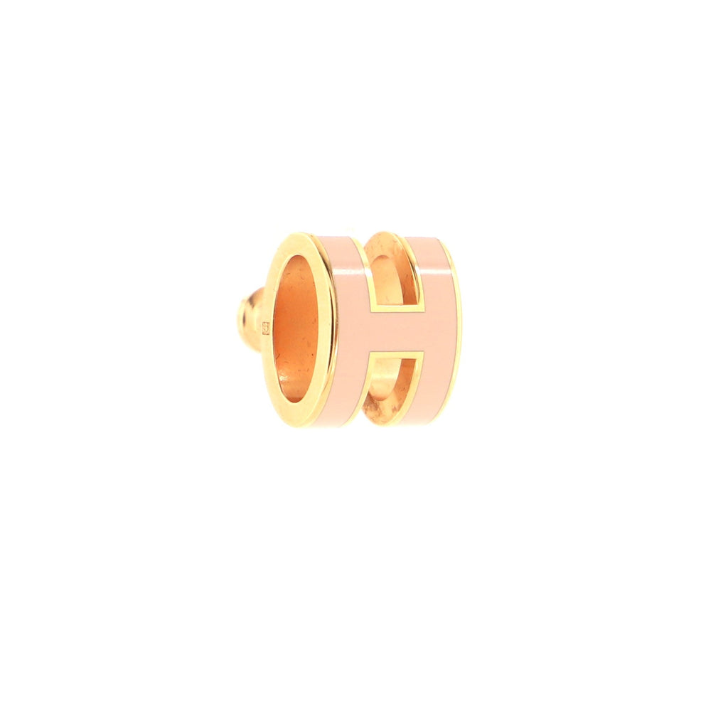 Pop H Stud Earrings Metal and Enamel Mini
