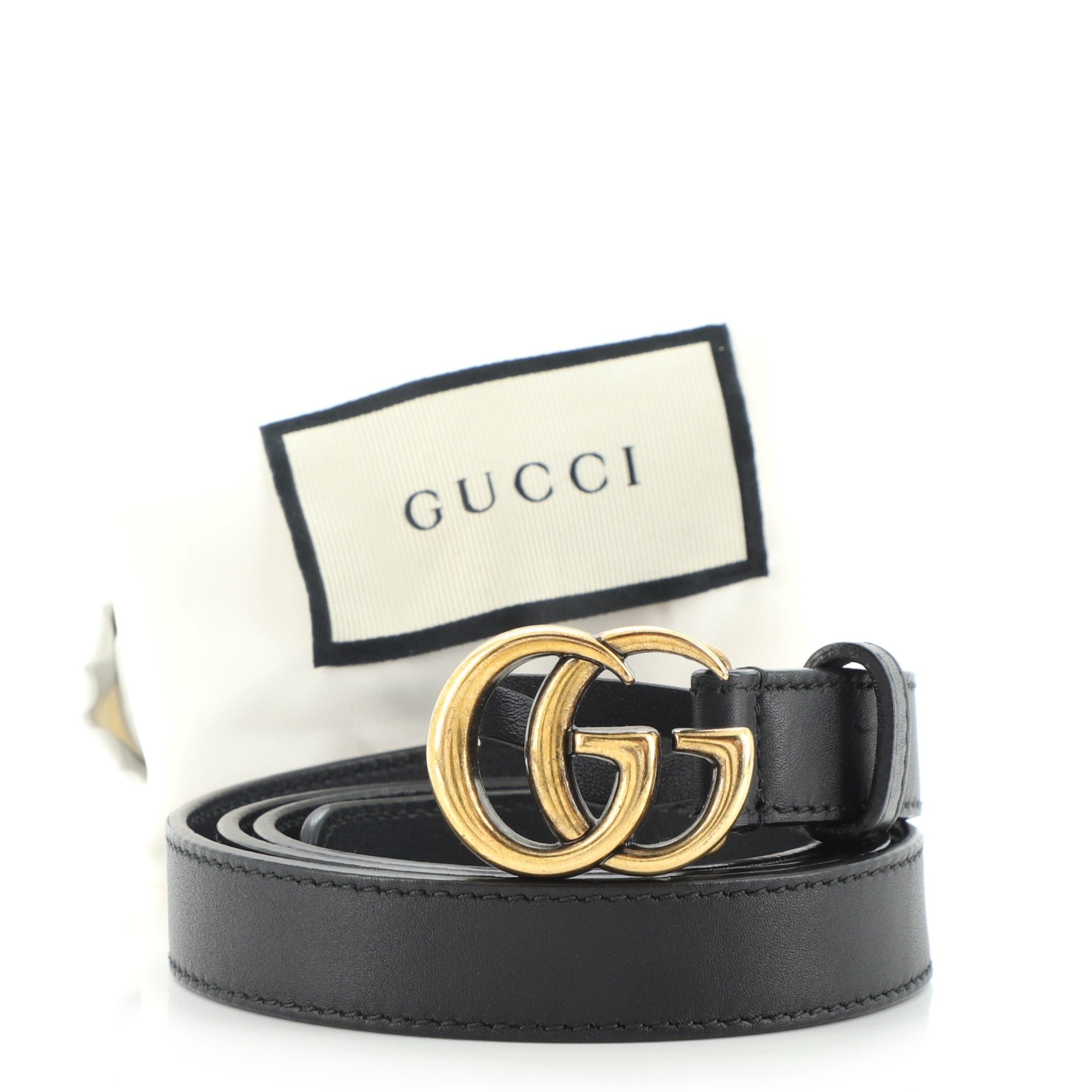 GG Marmont Belt Leather Thin 85