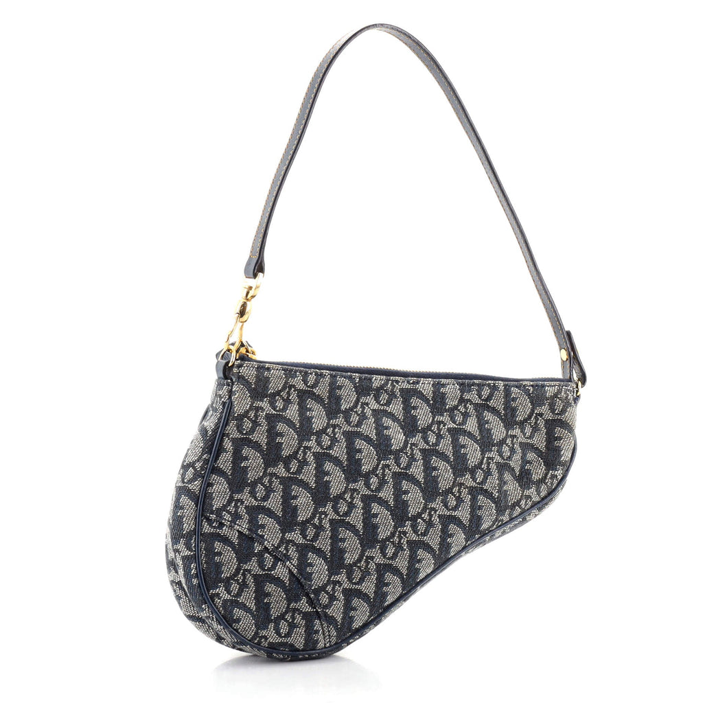 Vintage Saddle Bag Diorissimo Canvas Mini