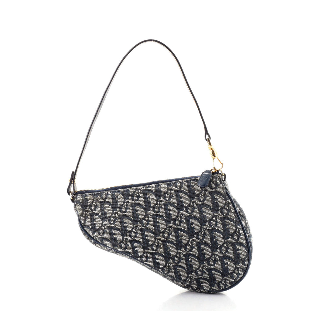 Vintage Saddle Bag Diorissimo Canvas Mini