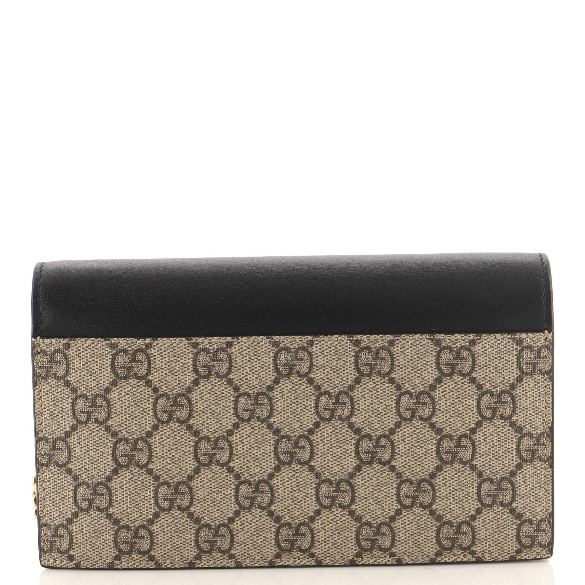Pearly Wallet on Chain Coated Canvas with Leather Mini