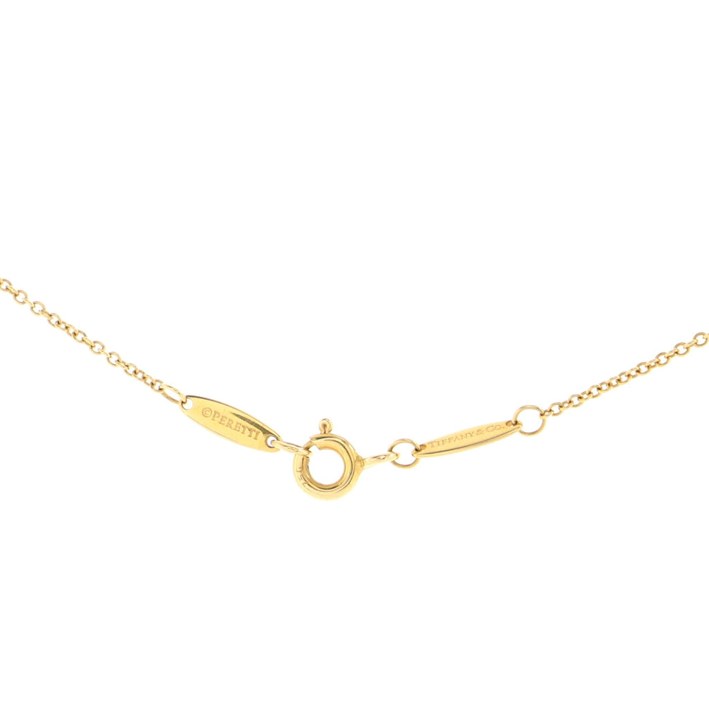 Elsa Peretti Diamonds By The Yard Pendant Necklace 18K Yellow Gold with Diamond .05CT