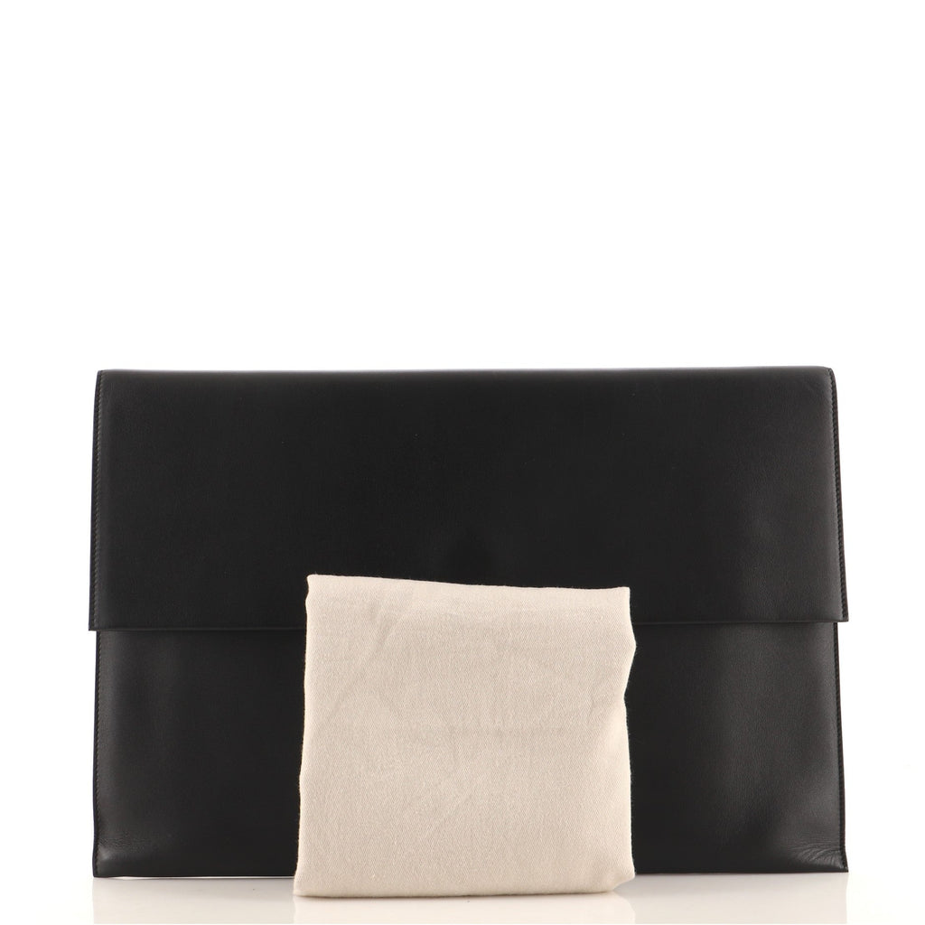 Flat Flap Clutch Leather Large