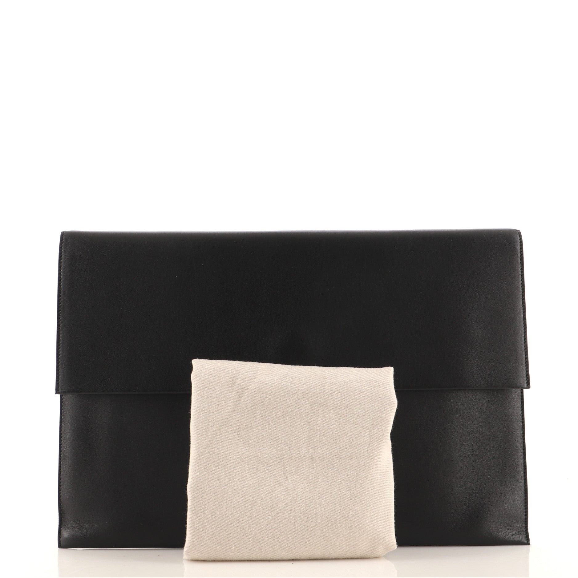 Flat Flap Clutch Leather Large