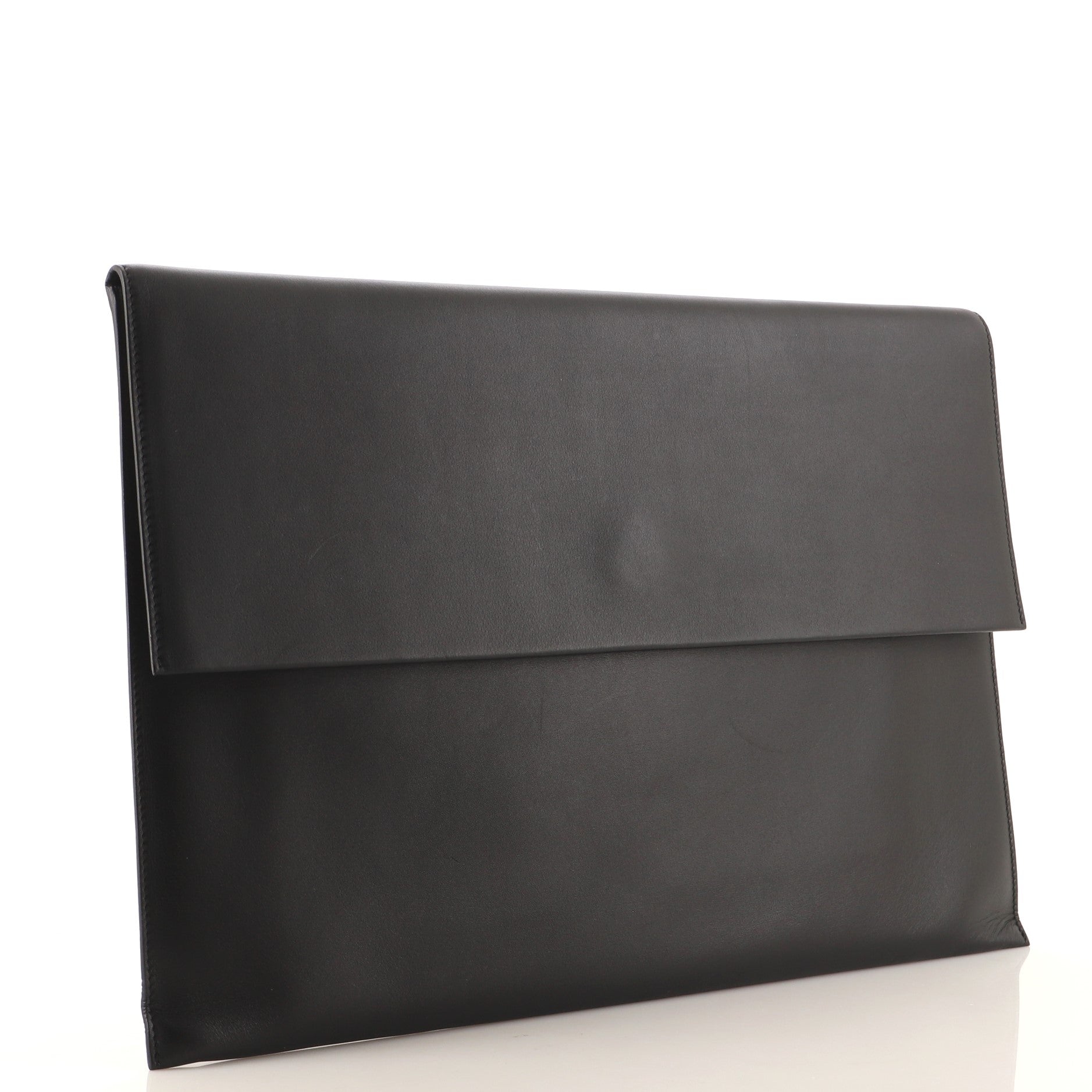 Flat Flap Clutch Leather Large