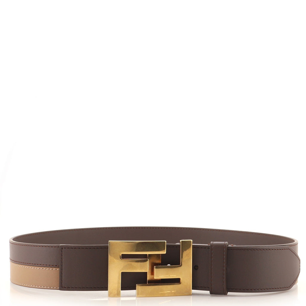 FF Logo Buckle Belt Leather Wide 85