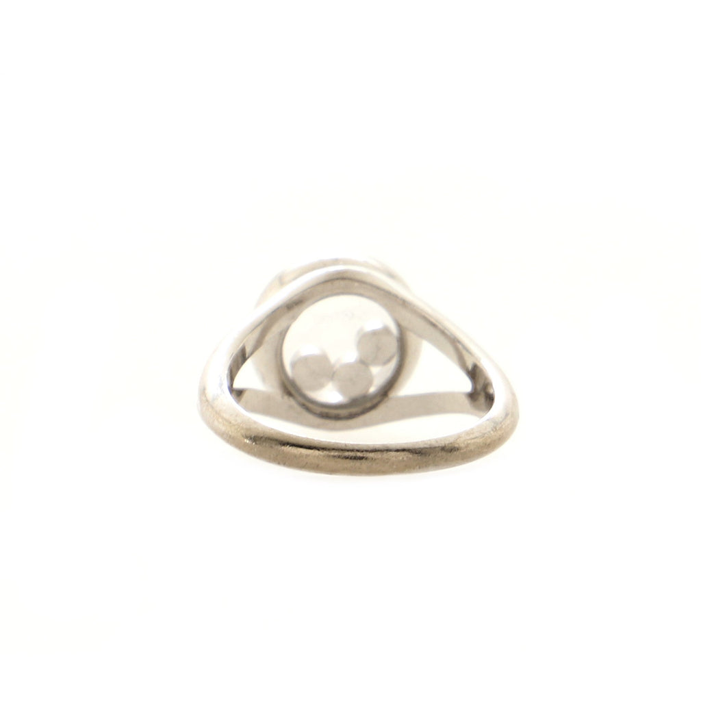 Happy Diamonds Round Ring 18K White Gold with Diamonds and Floating Diamonds