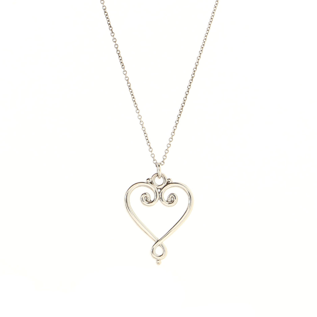 Venice Goldoni Pendant Necklace 18K White Gold with Diamonds