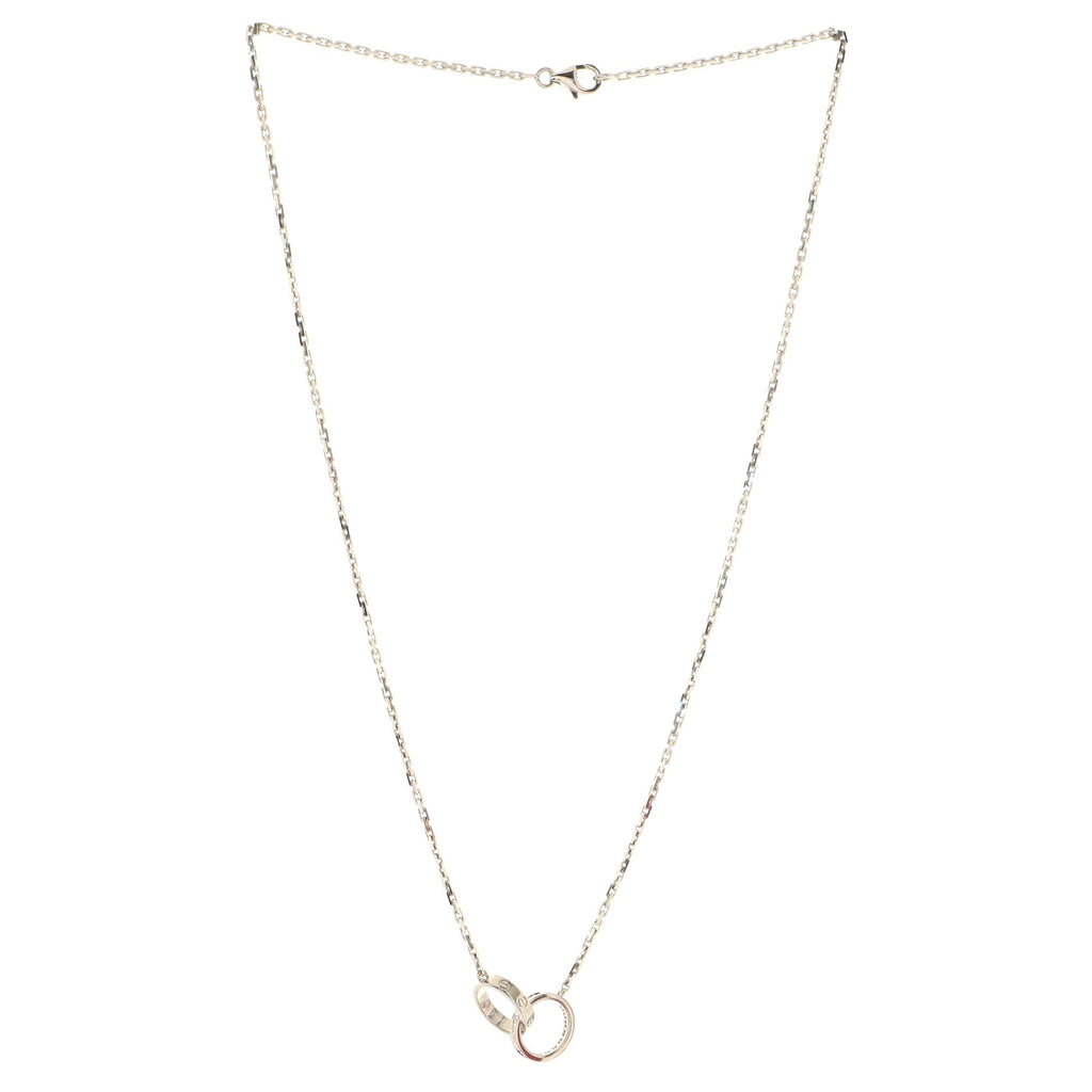 Love Interlocking Necklace 18K White Gold and Diamonds