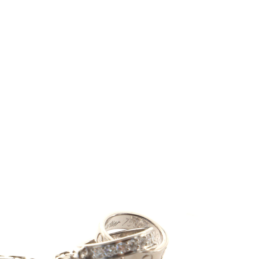 Love Interlocking Necklace 18K White Gold and Diamonds