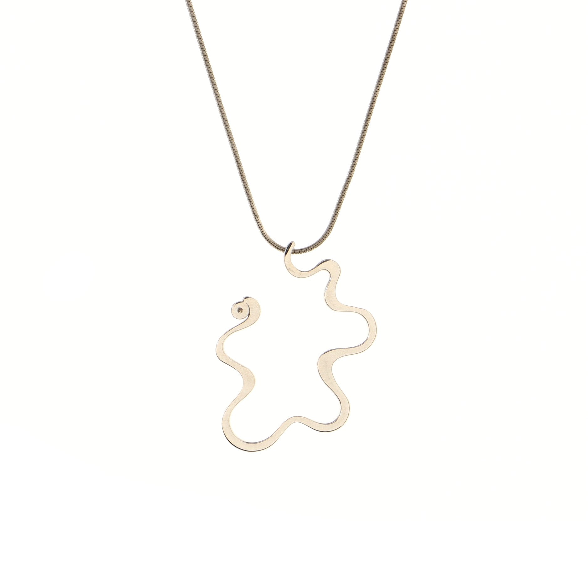 Frank Gehry Equus Pendant Necklace 18K White Gold with Diamond