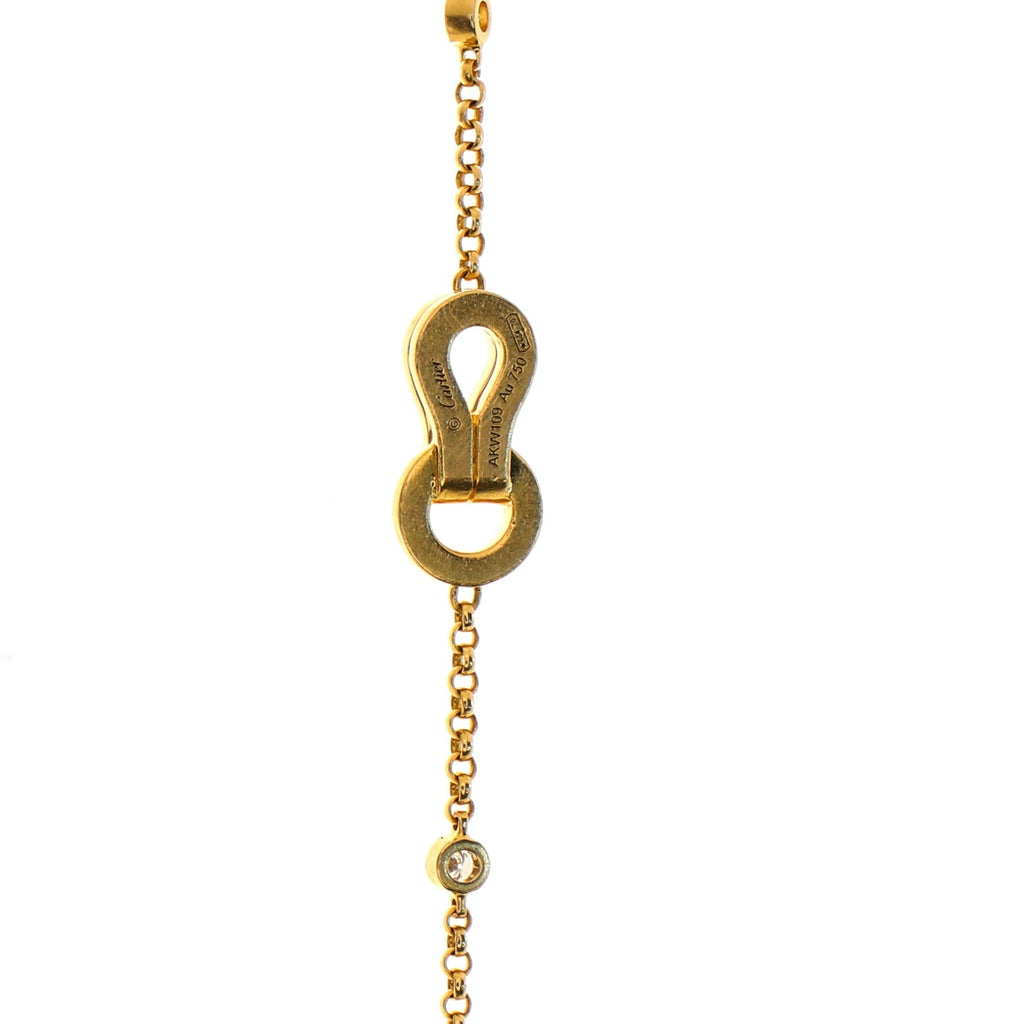 Agrafe Cable Chain Bracelet 18K Yellow Gold with Diamonds