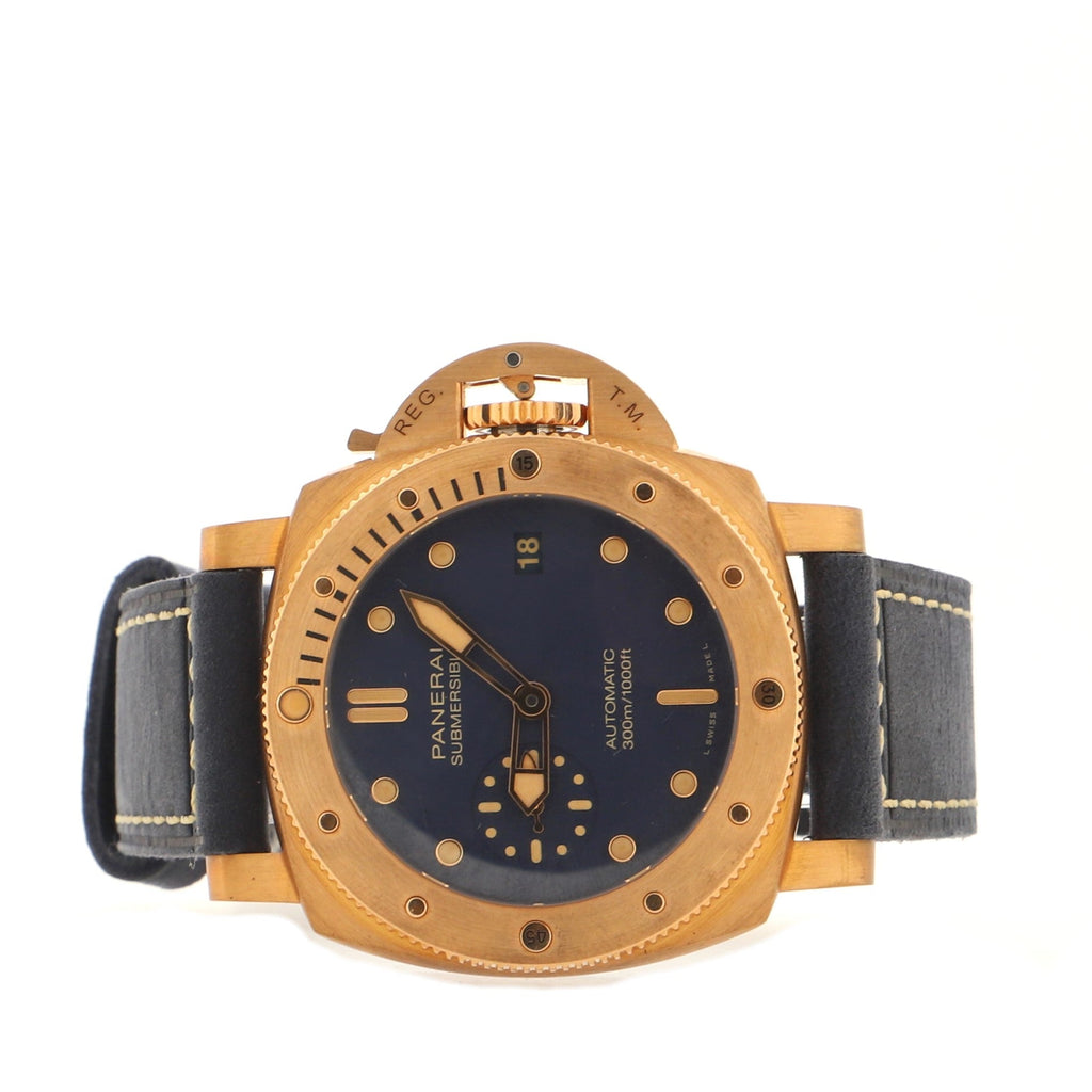 Submersible Bronzo Blu Abisso Automatic Watch Bronze and Leather 42