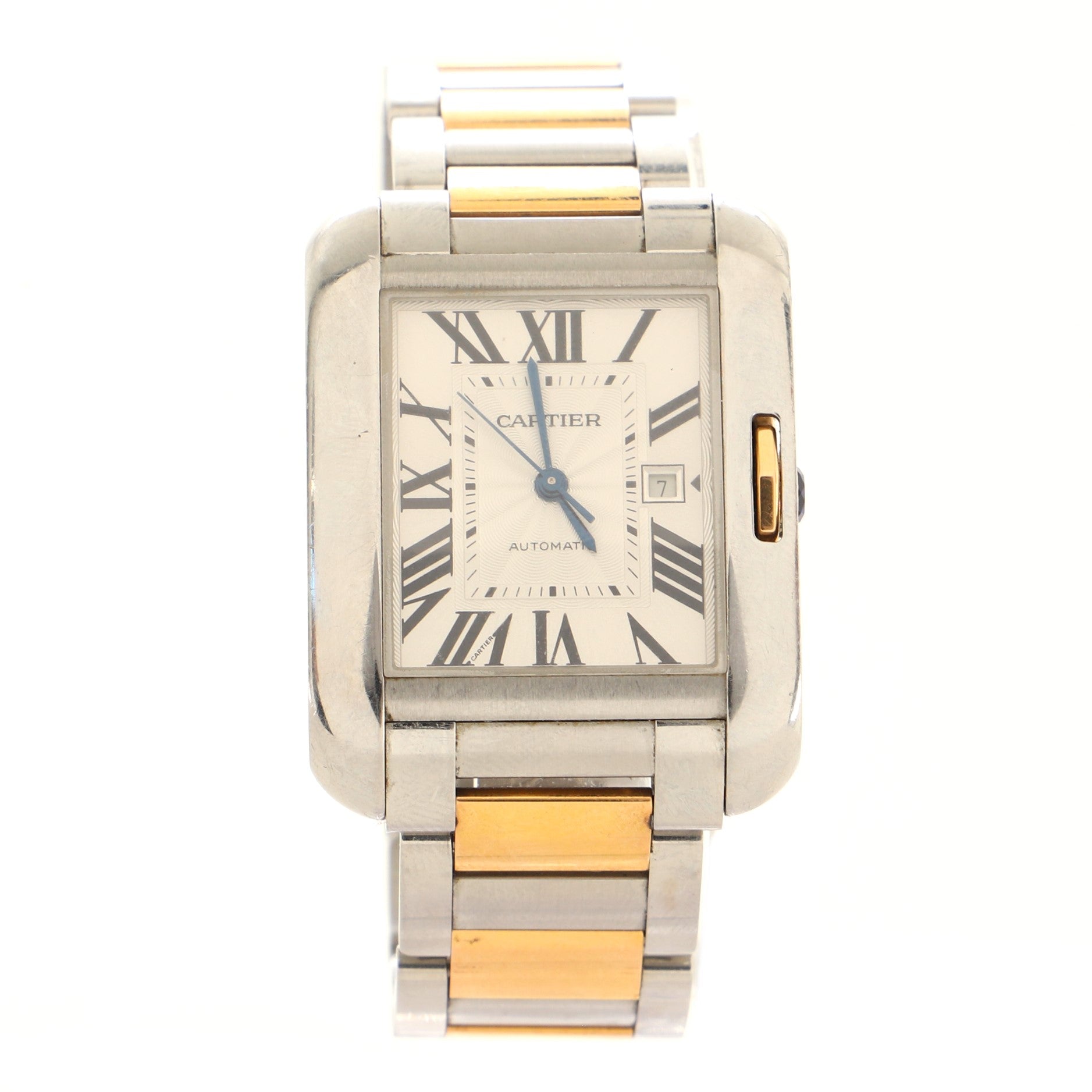 Tank Anglaise Automatic Watch Stainless Steel and Rose Gold 30