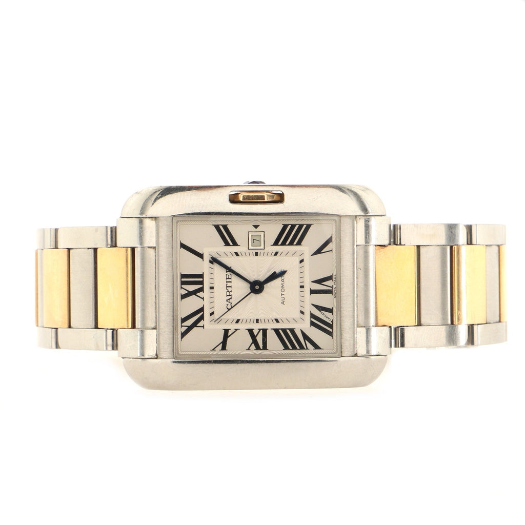 Tank Anglaise Automatic Watch Stainless Steel and Rose Gold 30