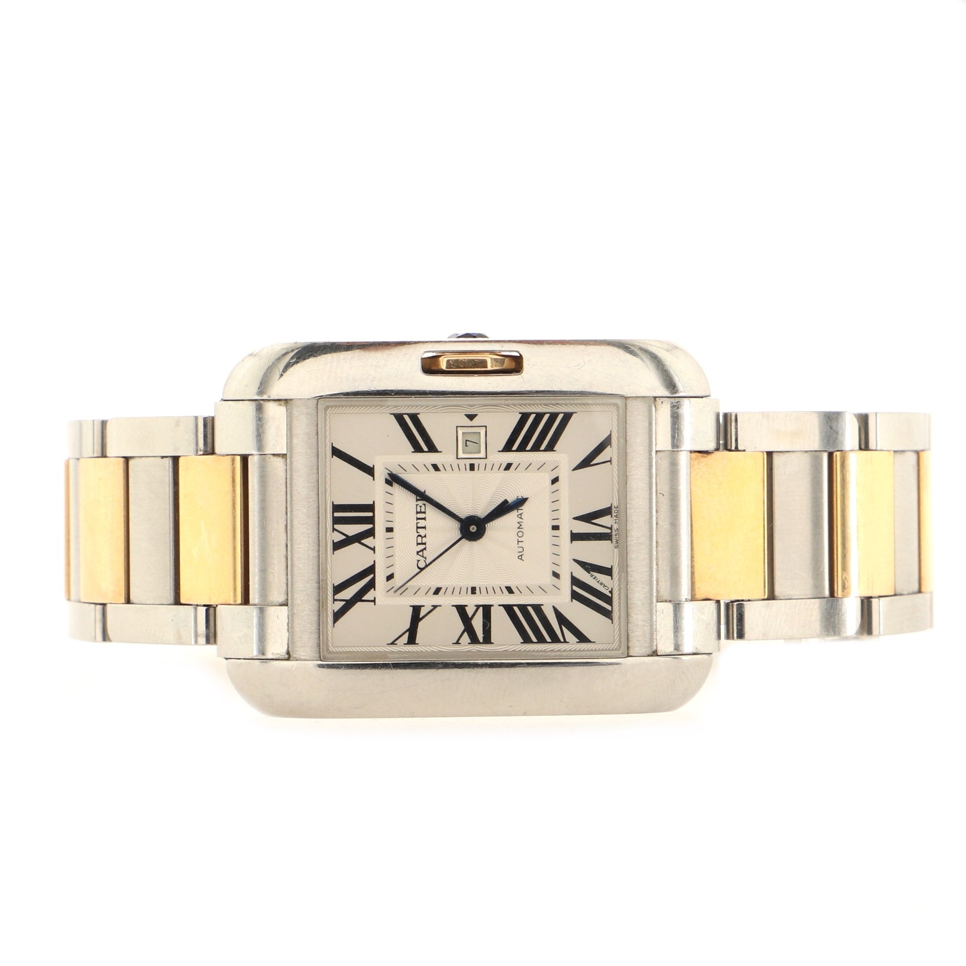 Tank Anglaise Automatic Watch Stainless Steel and Rose Gold 30