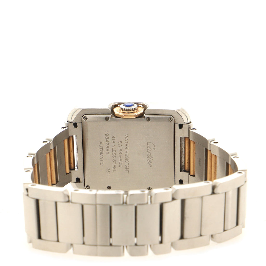 Tank Anglaise Automatic Watch Stainless Steel and Rose Gold 30