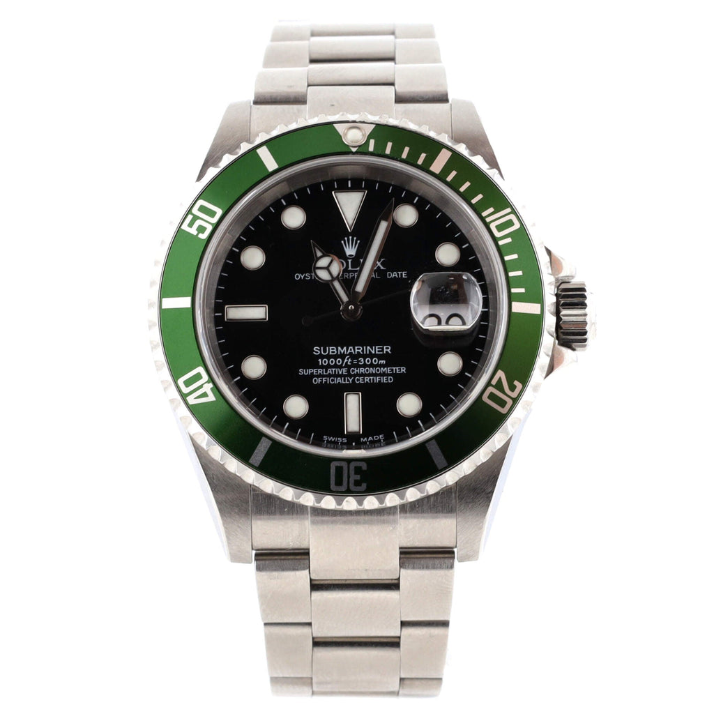 Oyster Perpetual Submariner Kermit Date Automatic Watch Stainless Steel 40