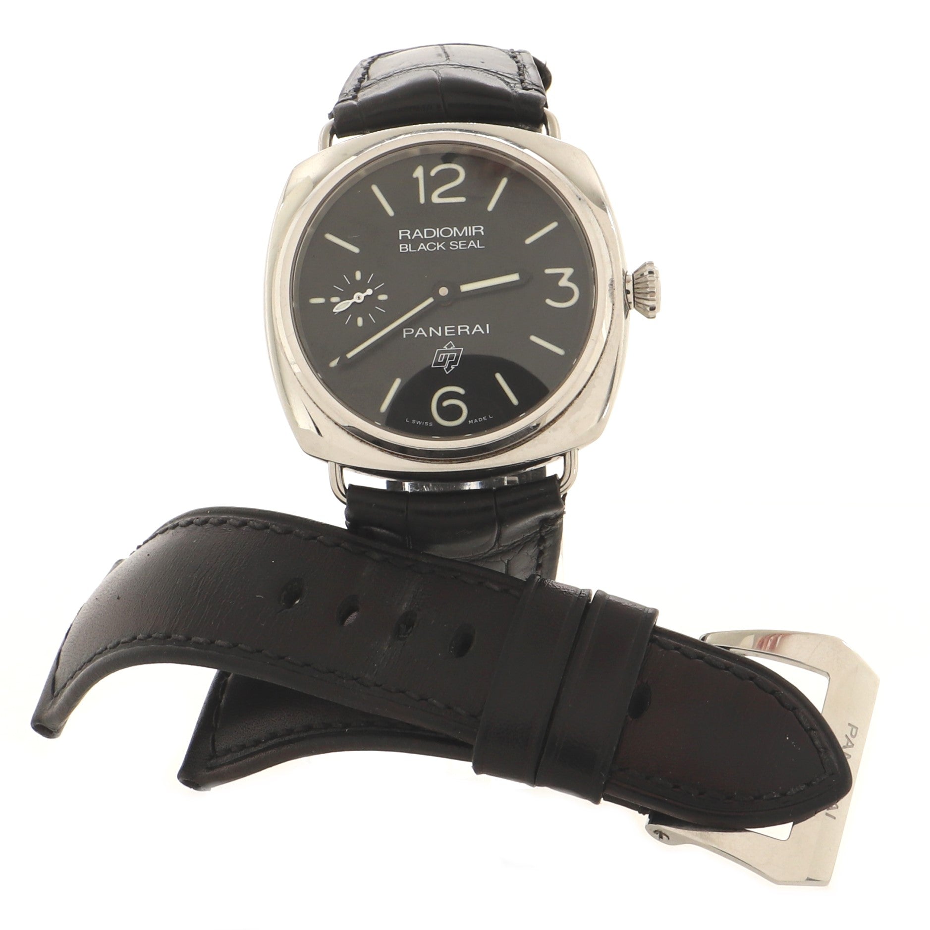 Radiomir Black Seal Manual Watch Stainless Steel and Leather 45
