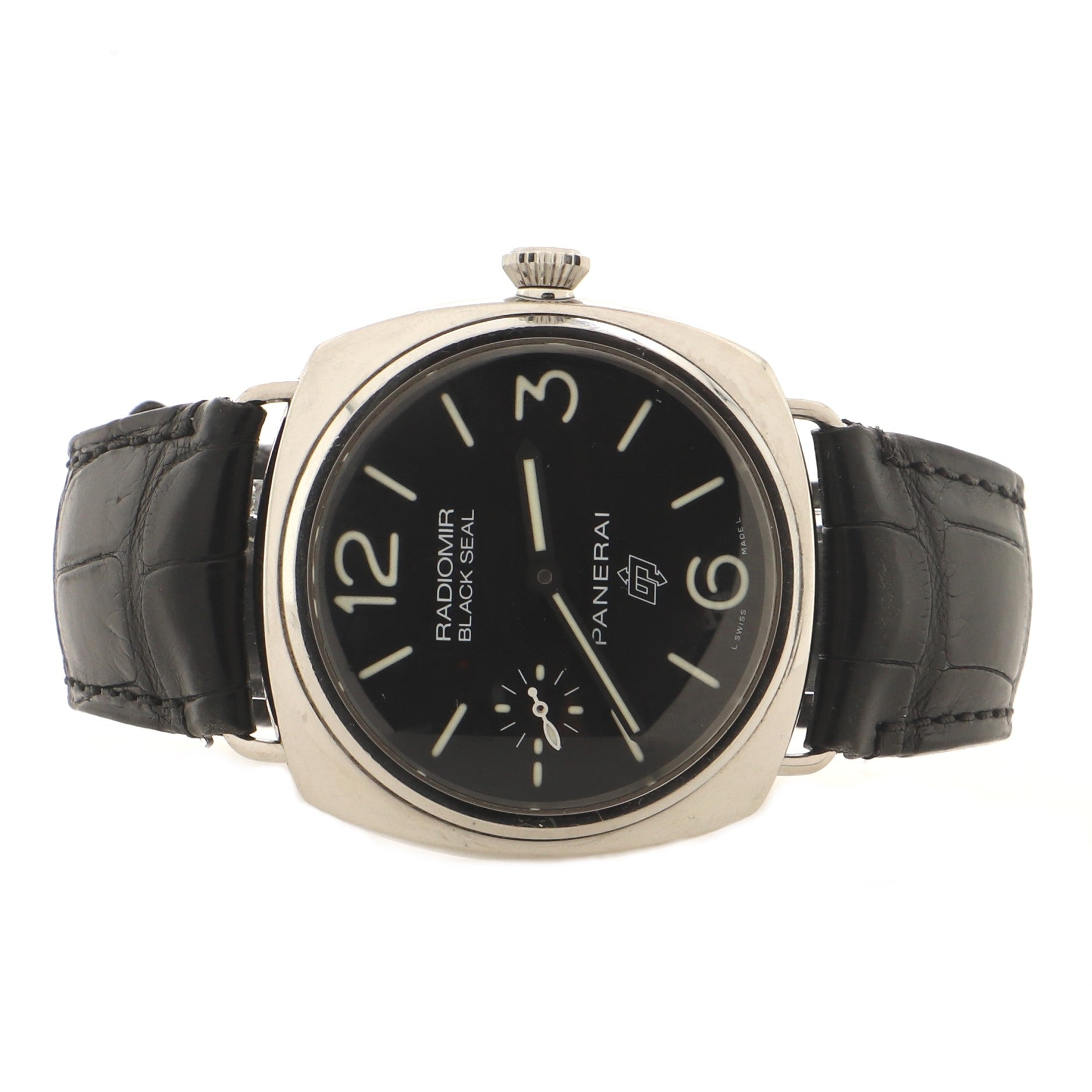 Radiomir Black Seal Manual Watch Stainless Steel and Leather 45