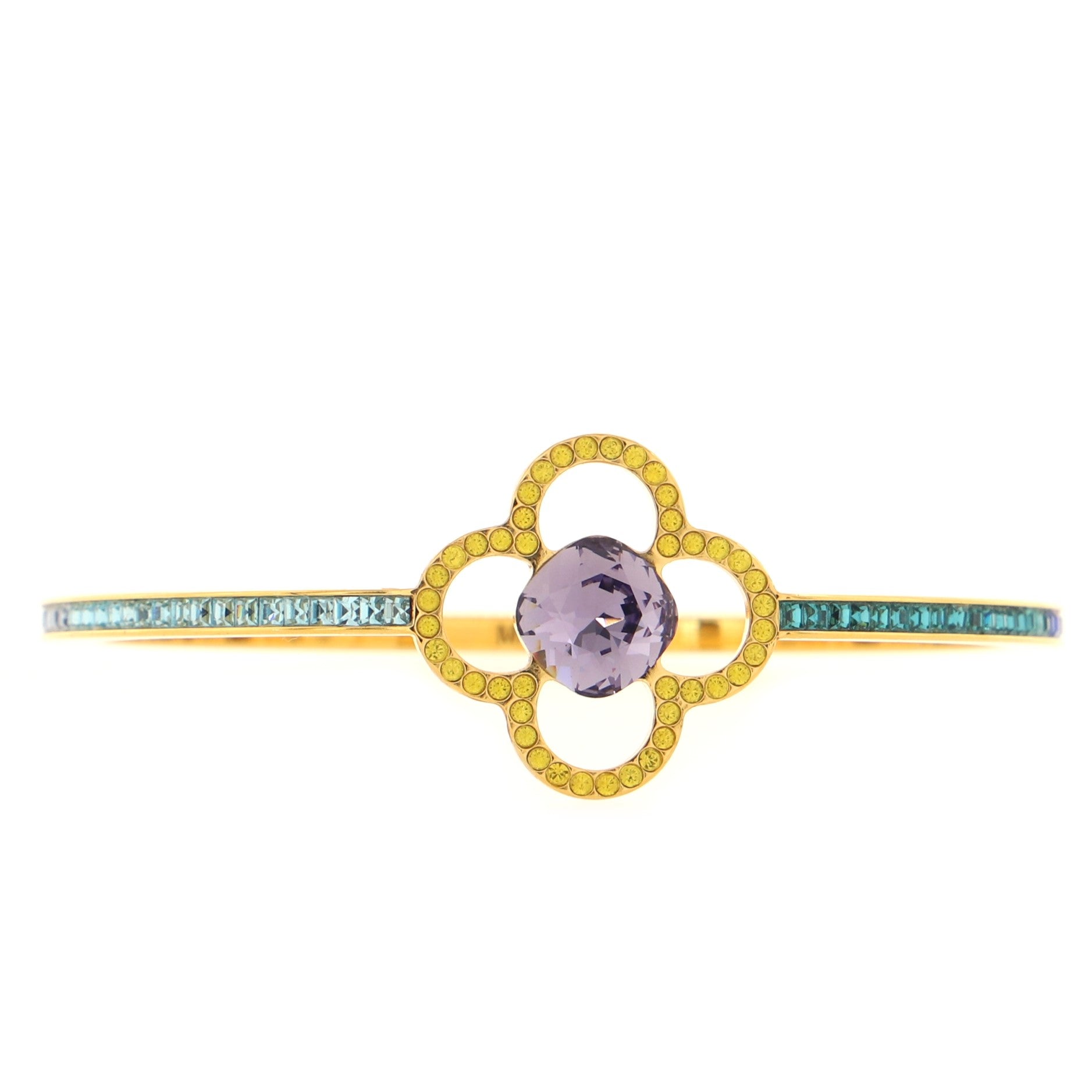 Eye Candy Fleur Ronde Bracelet Metal and Crystal