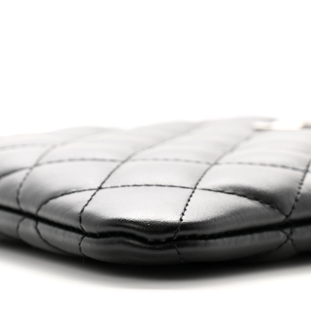 Lambskin Quilted Crossbody Bag Black