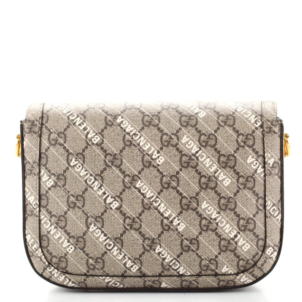 x Balenciaga The Hacker Project Horsebit 1955 Shoulder Bag GG Coated Canvas Mini