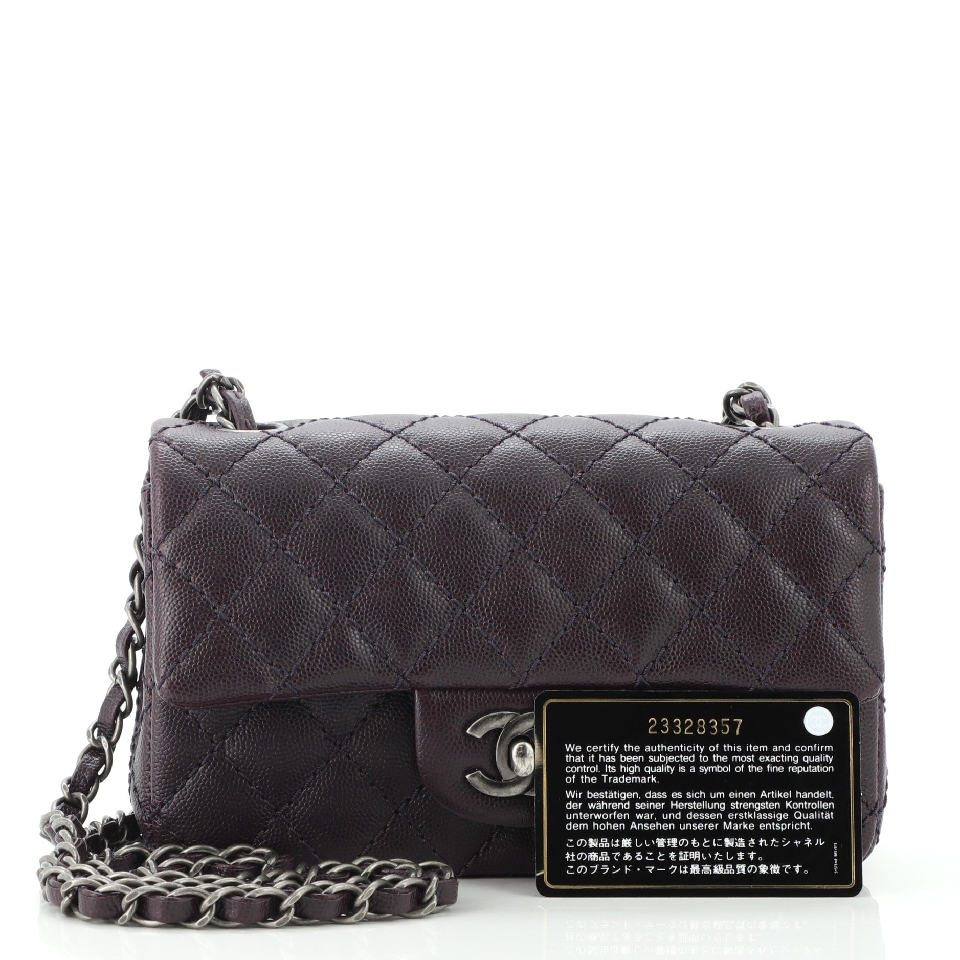 Classic Single Flap Bag Quilted Caviar Mini